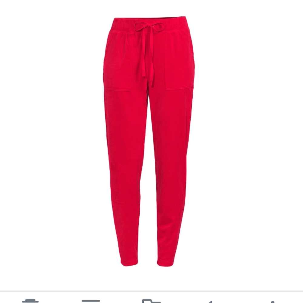 Velour Velvet Jogger Time And Tru Red Plus Size XXL (20) Nwt